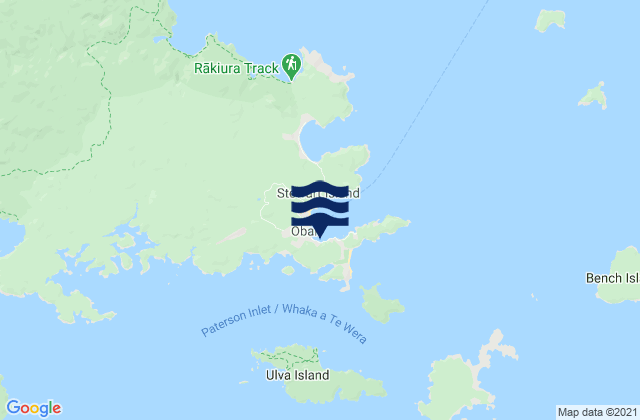 Mappa delle Getijden in Halfmoon Bay - Oban, New Zealand