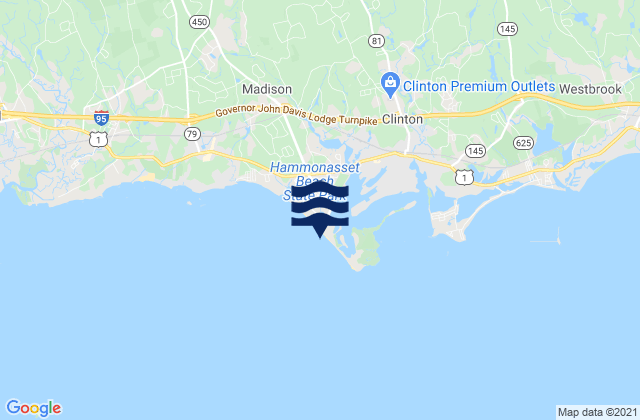 Mappa delle Getijden in Hammonasset Beach, United States