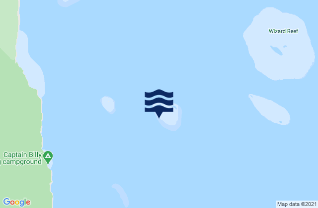 Mappa delle Getijden in Hannibal Island, Australia