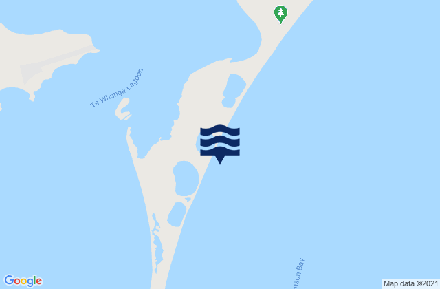 Mappa delle Getijden in Hanson Bay, New Zealand