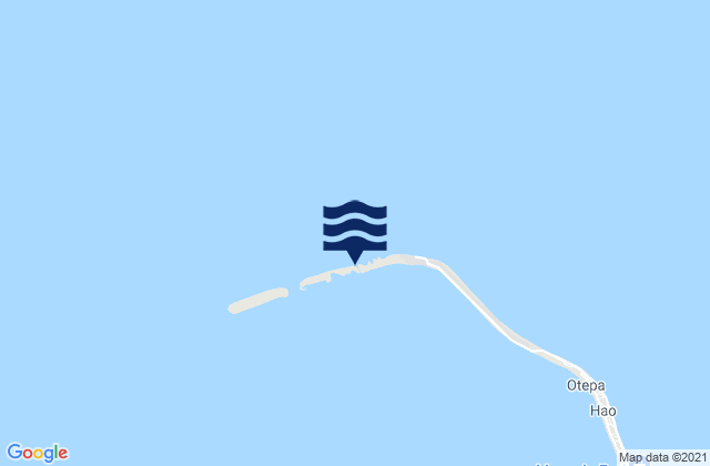 Mappa delle Getijden in Hao (Bow or La Harpe) Island, French Polynesia