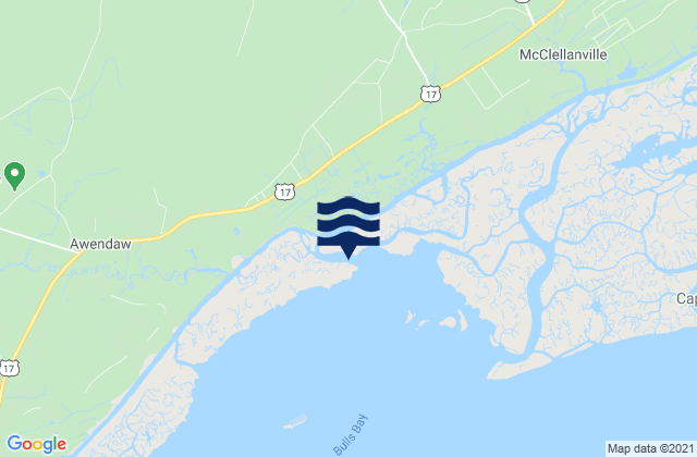 Mappa delle Getijden in Harbor River Entrance, United States