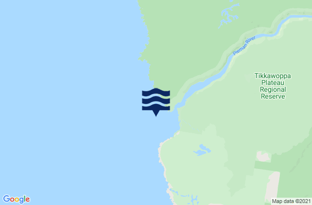 Mappa delle Getijden in Hardwicke Bay, Australia
