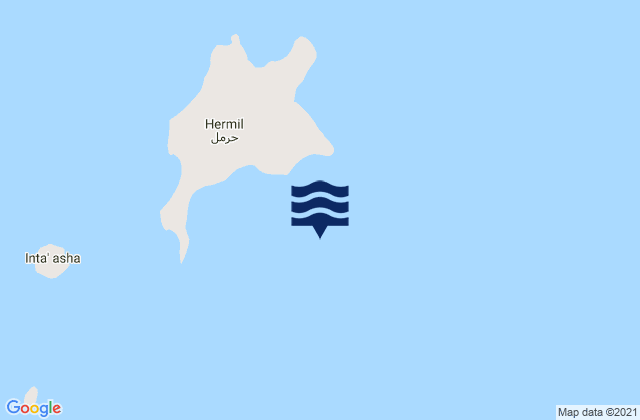 Mappa delle Getijden in Harmil Island, Eritrea