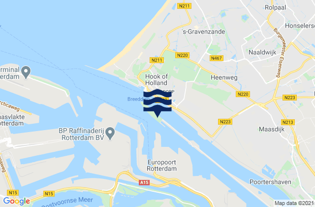 Mappa delle Getijden in Harmsenbrug, Netherlands