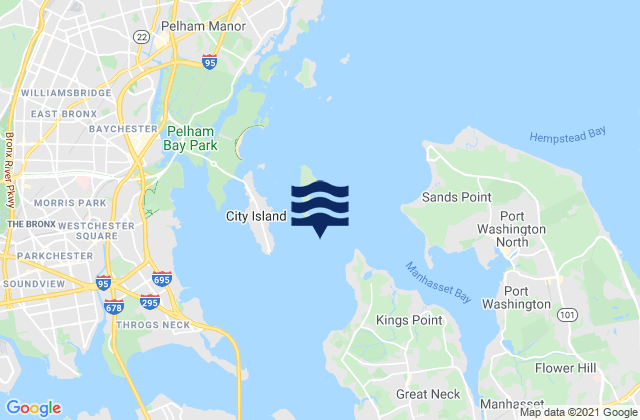 Mappa delle Getijden in Hart Island 0.3 n.mi. SSE of, United States