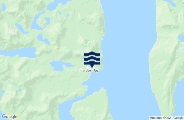 Mappa delle Getijden in Hartley Bay, Canada