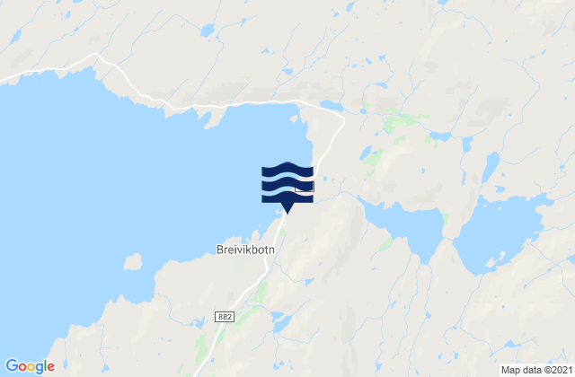 Mappa delle Getijden in Hasvik, Norway
