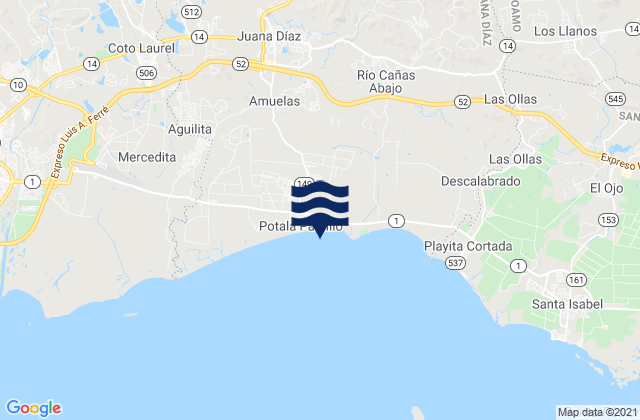 Mappa delle Getijden in Hato Puerco Arriba Barrio, Puerto Rico