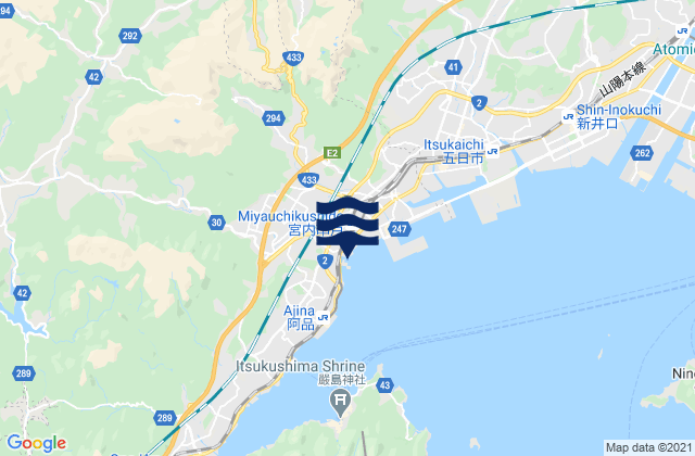 Mappa delle Getijden in Hatsukaichi-shi, Japan