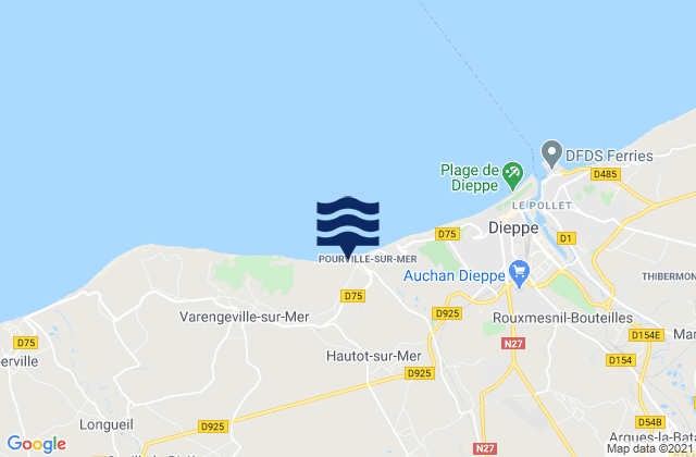 Mappa delle Getijden in Hautot-sur-Mer, France