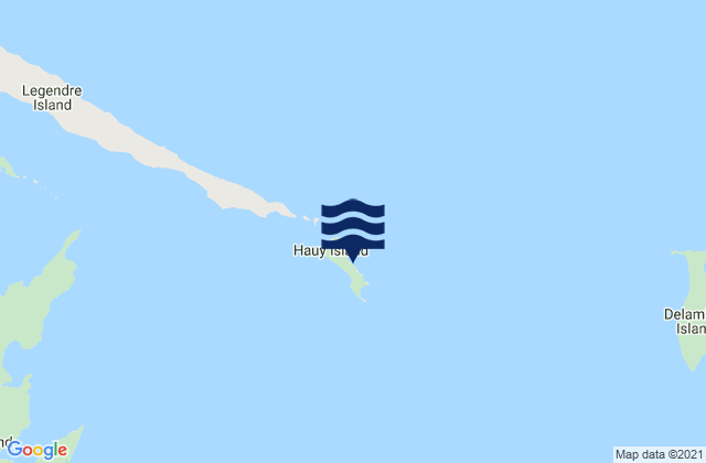 Mappa delle Getijden in Hauy Island, Australia