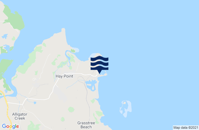 Mappa delle Getijden in Hauy Islet, Australia
