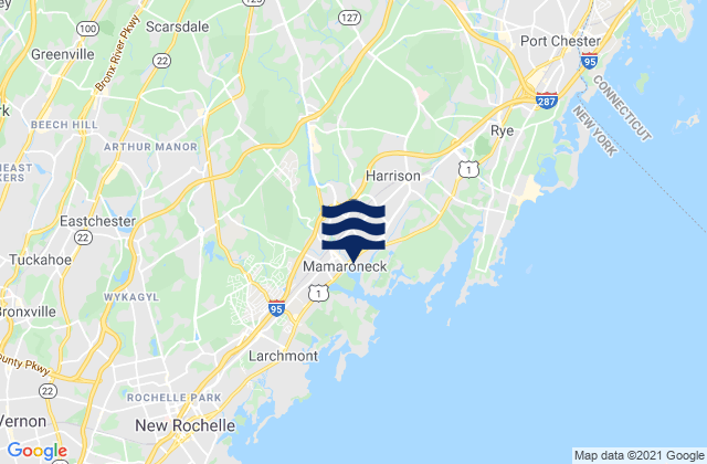 Mappa delle Getijden in Haverstraw (Hudson River), United States
