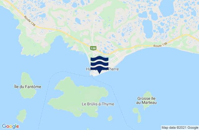 Mappa delle Getijden in Havre-Saint-Pierre, Canada
