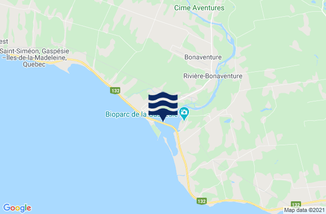 Mappa delle Getijden in Havre de Beaubassin, Canada