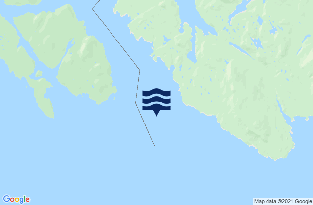 Mappa delle Getijden in Haystack Island, Canada