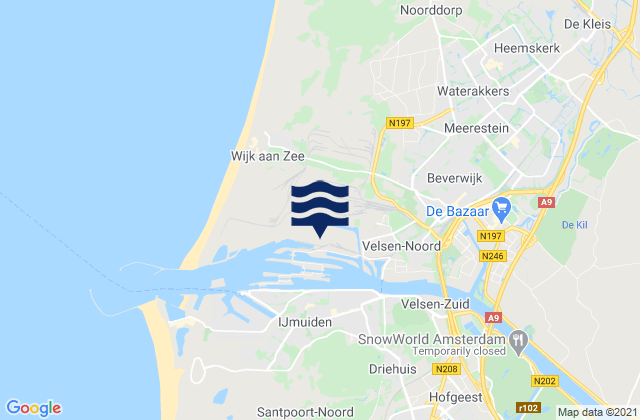 Mappa delle Getijden in Heemskerk, Netherlands
