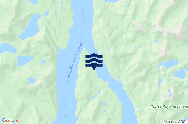 Mappa delle Getijden in Heikish Narrows, Canada