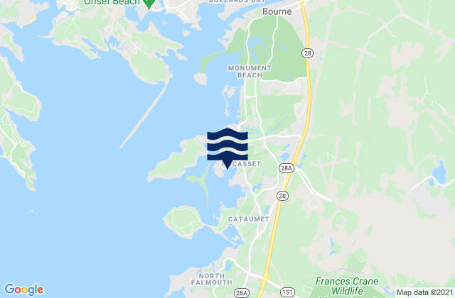 Mappa delle Getijden in Hen Cove, United States