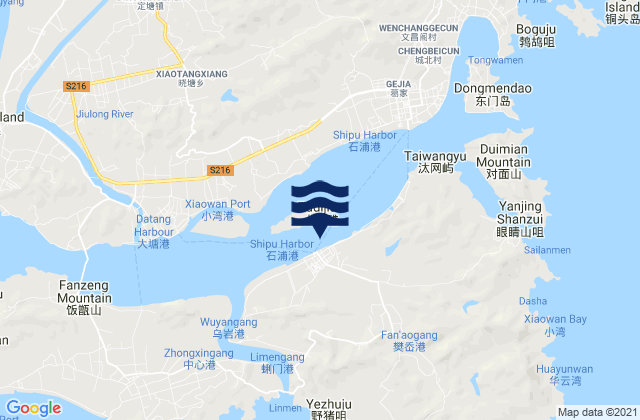 Mappa delle Getijden in Hepu, China