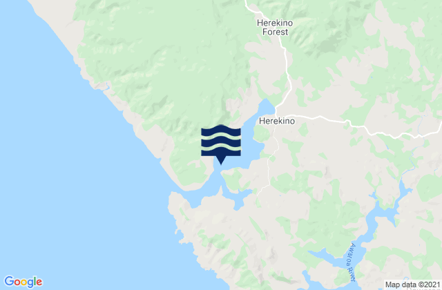 Mappa delle Getijden in Herekino Harbour, New Zealand