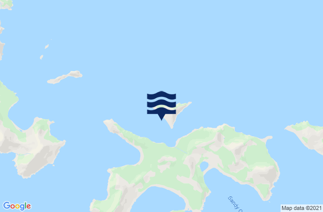 Mappa delle Getijden in Herendeen Island, United States