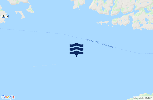 Mappa delle Getijden in Hermitage Bay, Canada