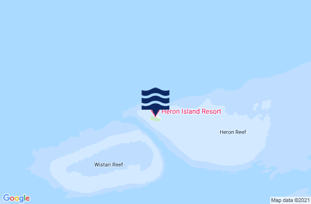 Mappa delle Getijden in Heron Island, Australia