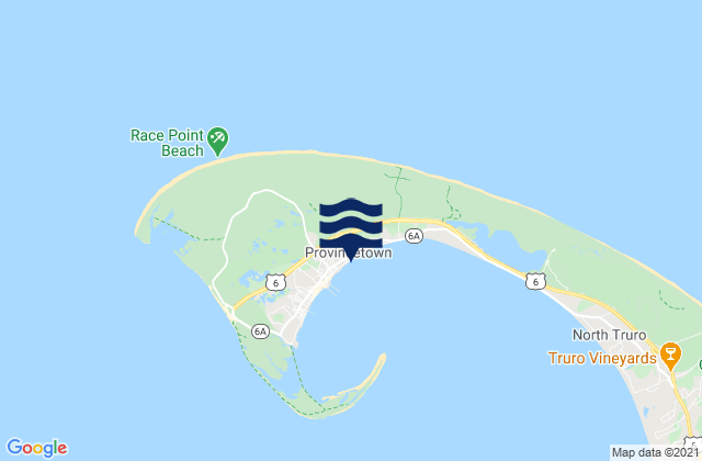 Mappa delle Getijden in Herring Cove Cape Cod National Seashore Provincetown, United States