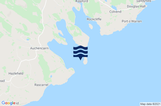Mappa delle Getijden in Hestan Island, United Kingdom