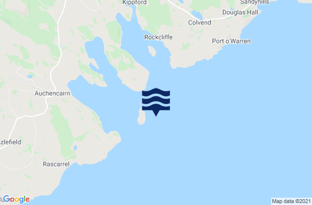 Mappa delle Getijden in Hestan Islet, United Kingdom