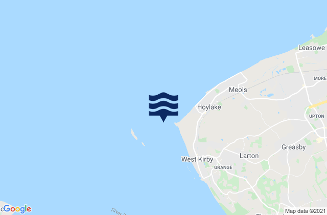 Mappa delle Getijden in Hilbre Island, United Kingdom