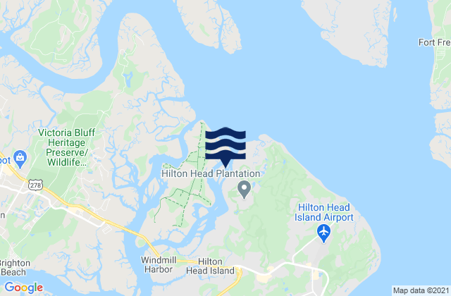 Mappa delle Getijden in Hilton Head, United States