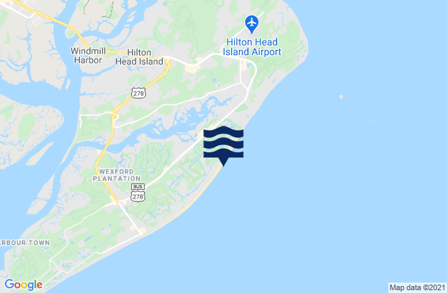 Mappa delle Getijden in Hilton Head Island, United States
