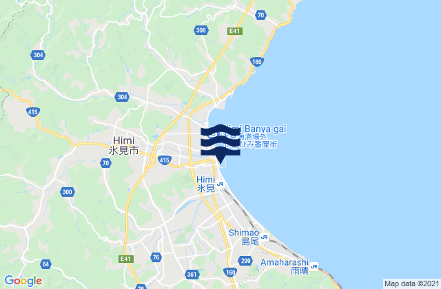 Mappa delle Getijden in Himimachi, Japan