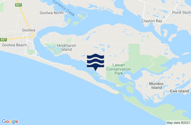 Mappa delle Getijden in Hindmarsh Island, Australia