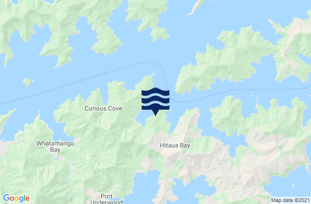 Mappa delle Getijden in Hitaua Bay, New Zealand