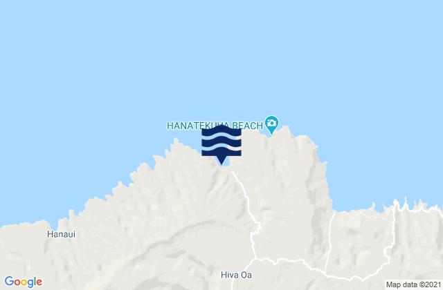 Mappa delle Getijden in Hiva-Oa, French Polynesia