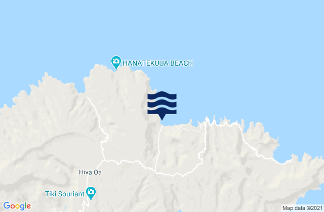Mappa delle Getijden in Hiva Oa, French Polynesia