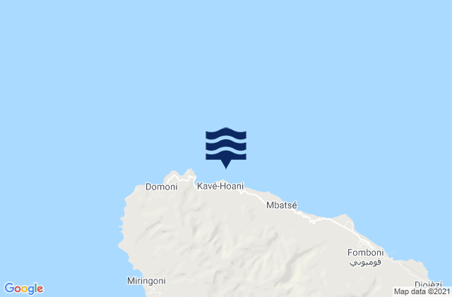 Mappa delle Getijden in Hoani, Comoros