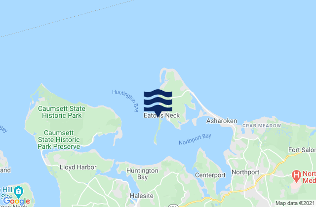 Mappa delle Getijden in Hobart Beach, United States