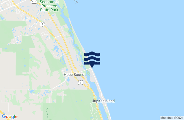 Mappa delle Getijden in Hobe Sound Beach, United States