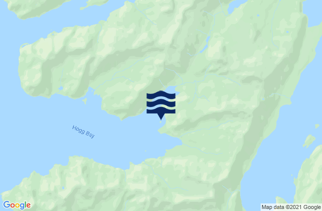 Mappa delle Getijden in Hogg Bay (Port Bainbridge), United States