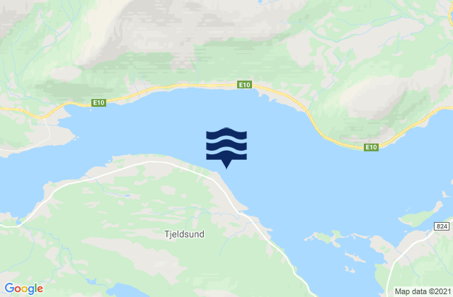 Mappa delle Getijden in Hol, Norway