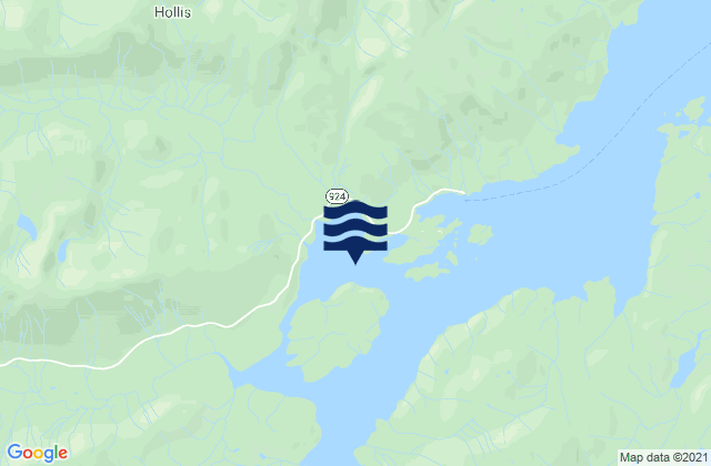 Mappa delle Getijden in Hollis Anchorage, United States