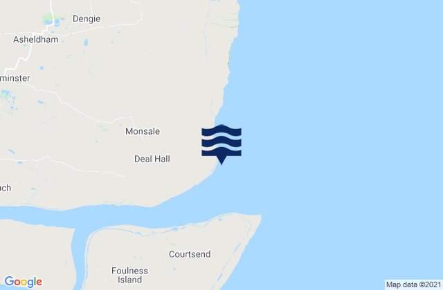 Mappa delle Getijden in Holliwell Point, United Kingdom