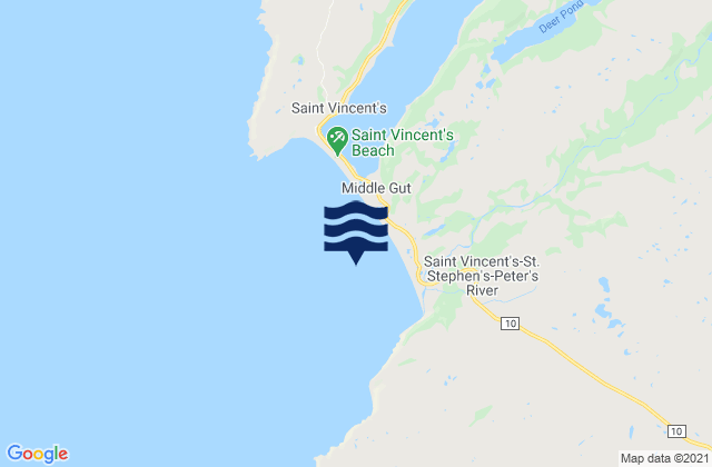 Mappa delle Getijden in Holyrood Bay, Canada