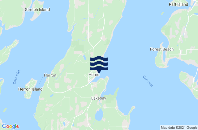 Mappa delle Getijden in Home Von Geldern Cove Carr Inlet, United States