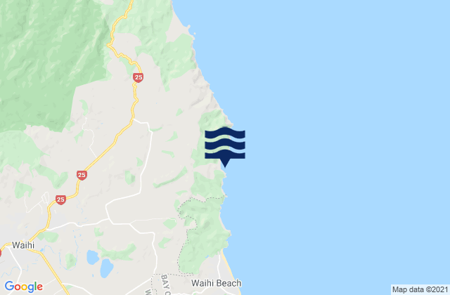 Mappa delle Getijden in Homunga Bay, New Zealand